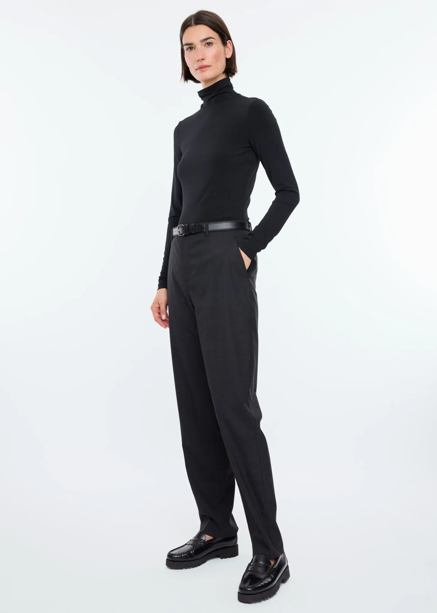 Tricot top met col