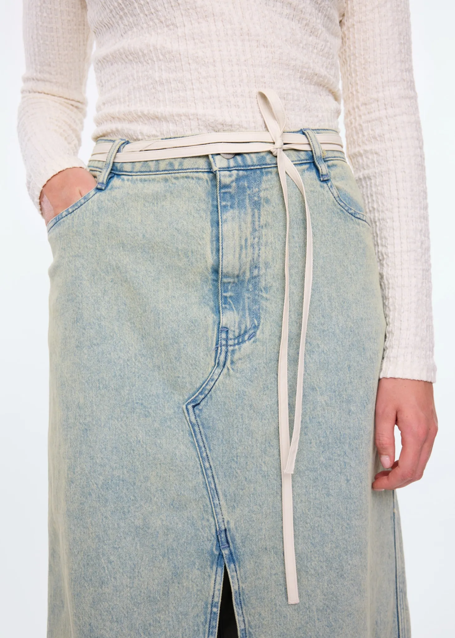 Vegan leather belt