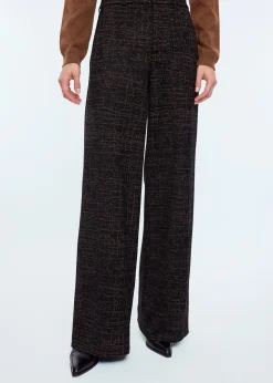 Velvet mix tricot trousers