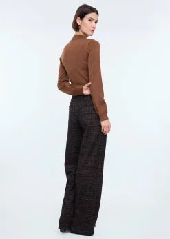 Velvet mix tricot trousers