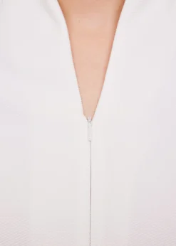 Viscose top met rits