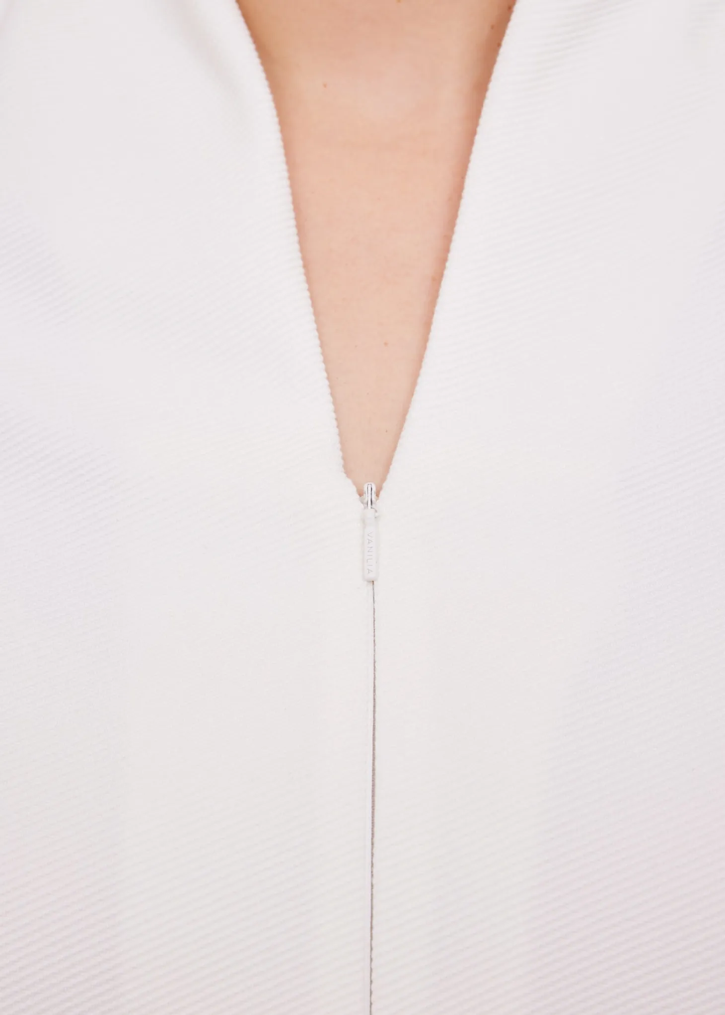 Viscose top met rits