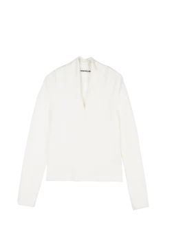 Viscose top met rits