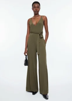 V-shape jersey jumpsuit