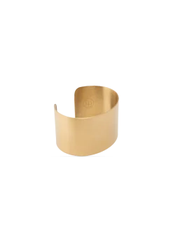 Wide gold plated bangle