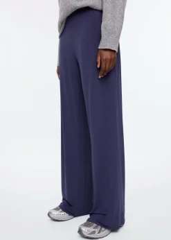 Wide leg tricot pants