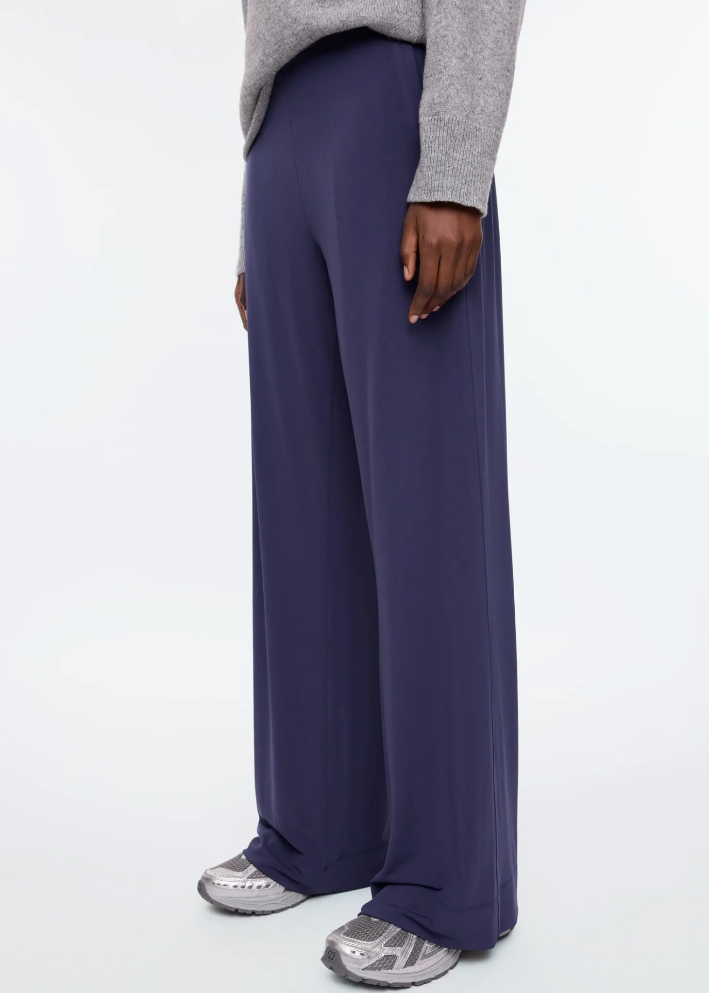 Wide leg tricot pants
