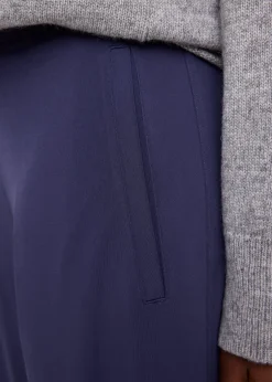 Wide leg tricot pants