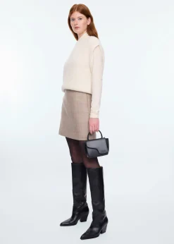 Wool mini skirt