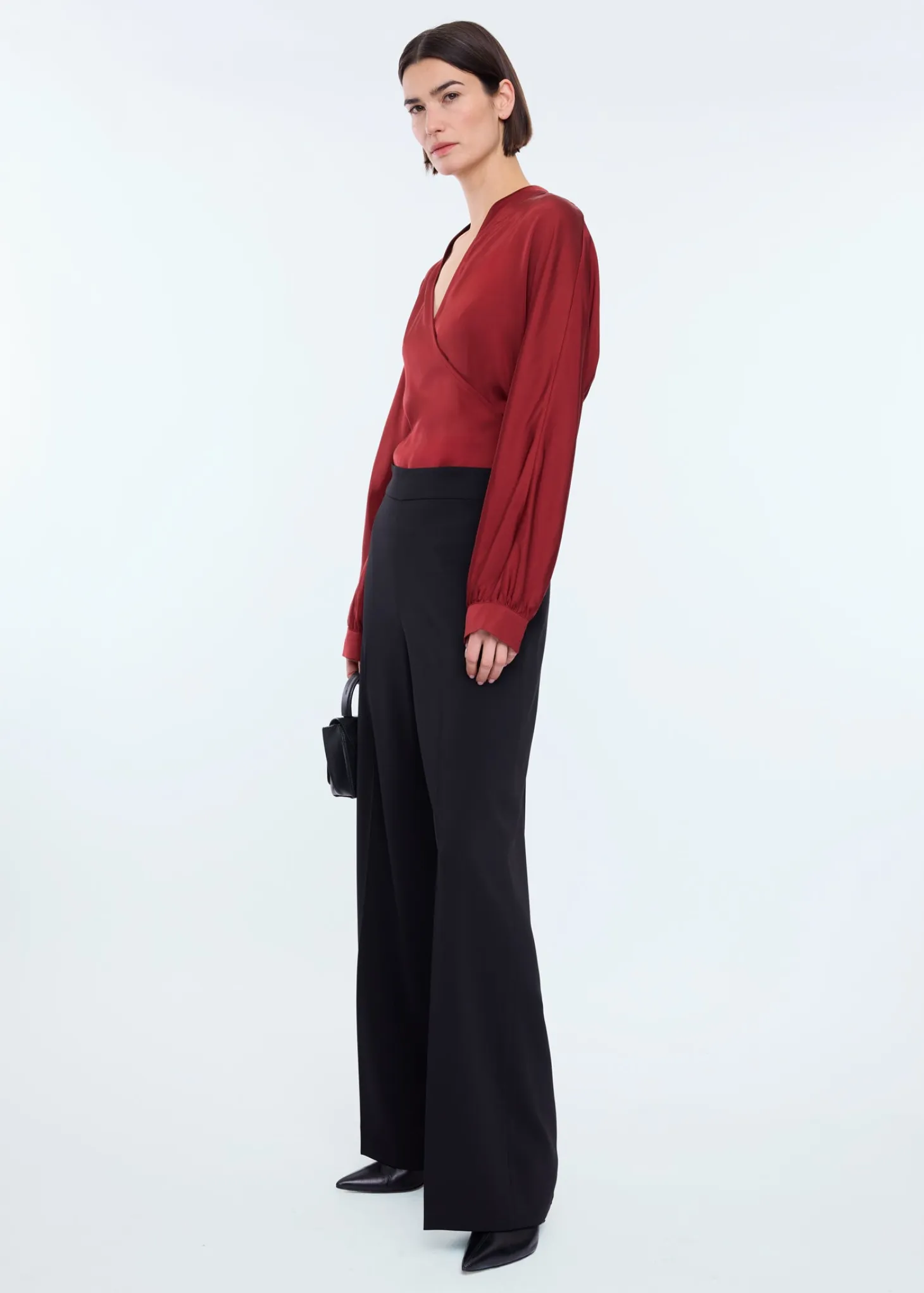 Wrap viscose blouse