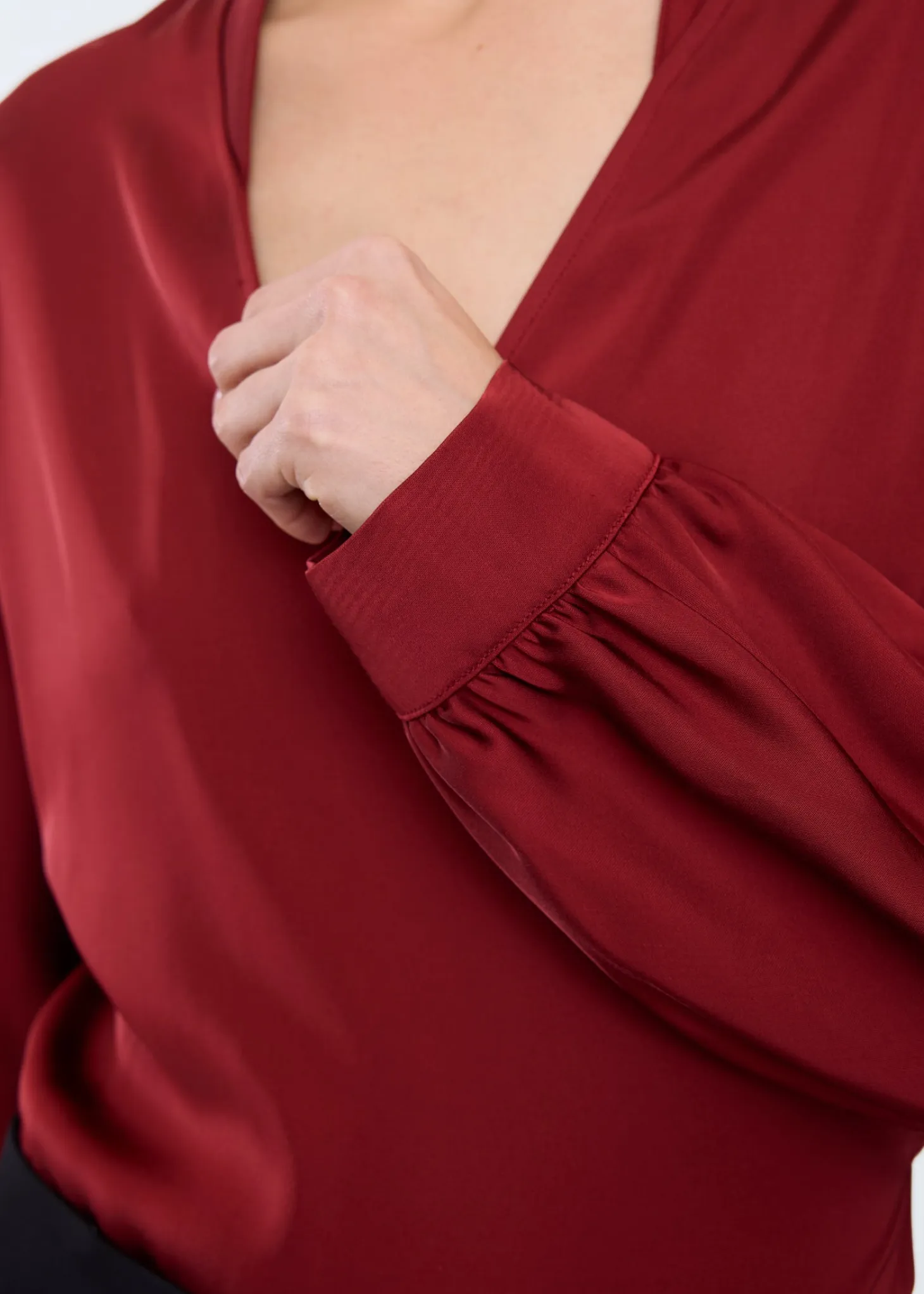 Wrap viscose blouse