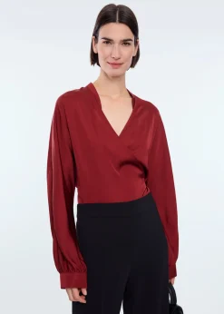 Wrap viscose blouse