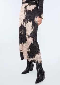 Wrinkle champagne skirt