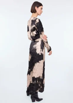 Wrinkle champagne skirt