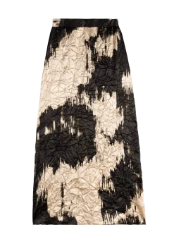 Wrinkle champagne skirt