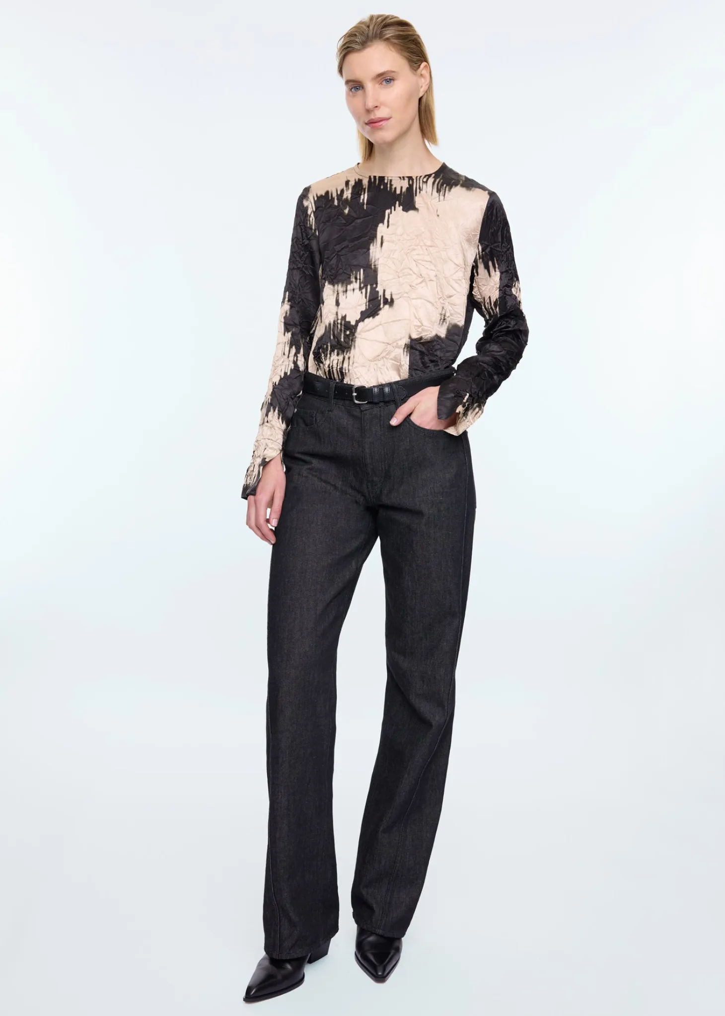 Wrinkle champagne top