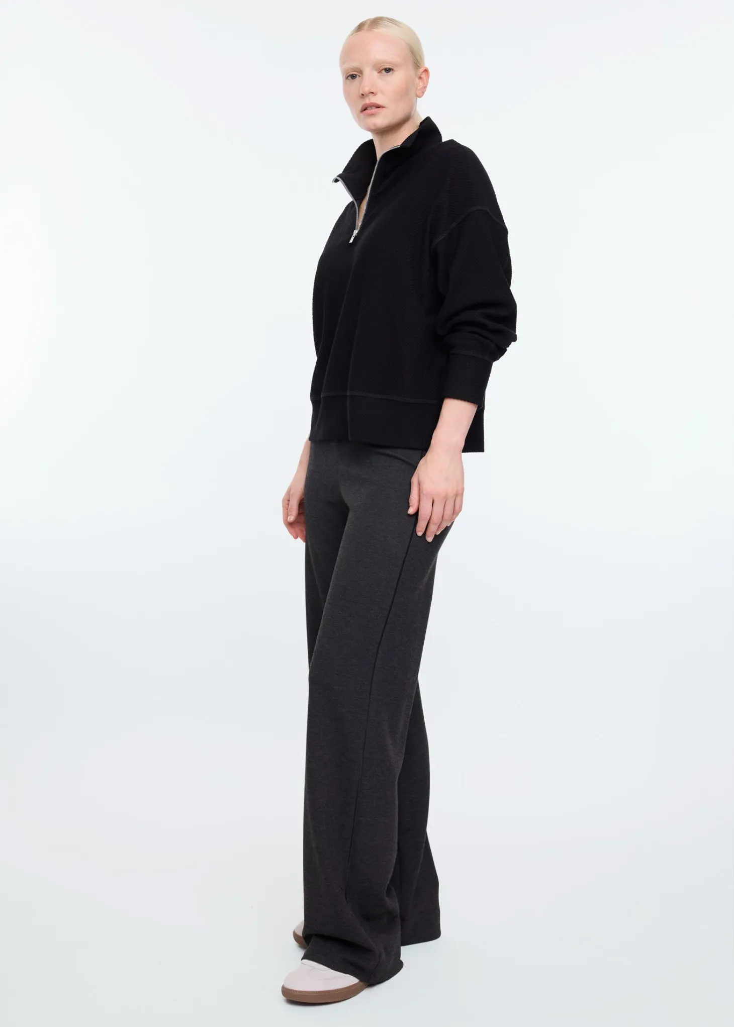 Zip up struc sweater