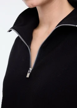 Zip up struc sweater